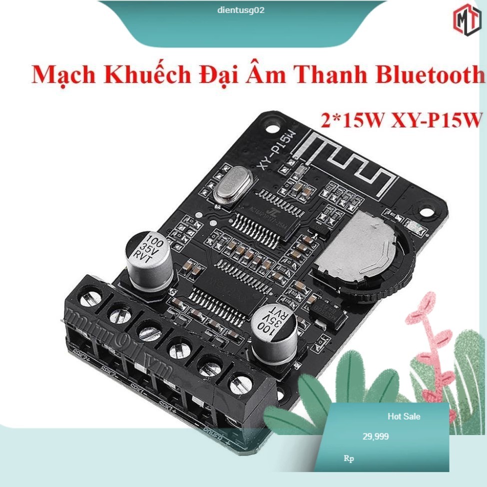 Mạch Khuếch Đại Âm Thanh Bluetooth 5.0 2*15W XY-P15W