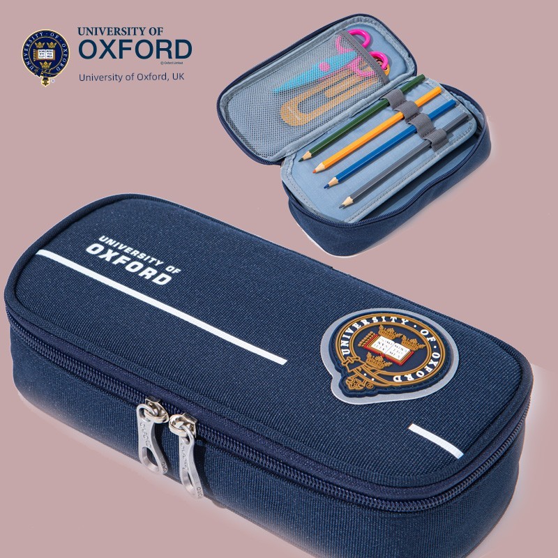 Oxford University Hộp Đựng Bút Chì Trẻ Em Học Sinh Tiểu Học Bé Trai Túi Văn Phòng Phẩm Dung Tích Lớn