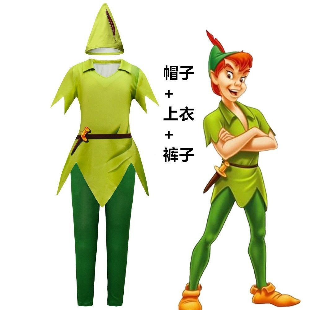 Peter Pan Peter và Wendy cosplay trang phục cậu bé Peter Pan Peter Pan Quần áo trẻ em cos 10k Lễ hội