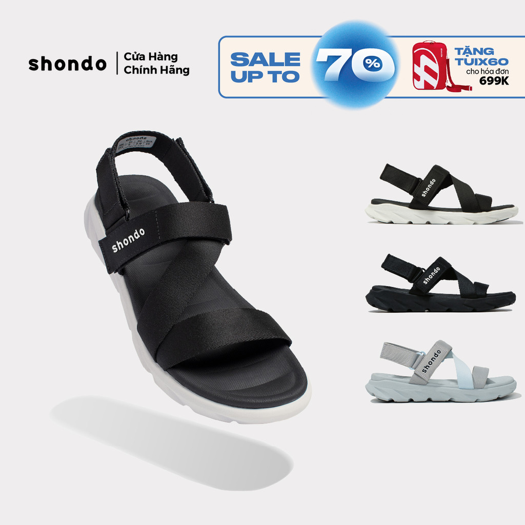 Giày Sandal Unisex F6S Shondo Ngăn Mùi Nhẹ Chân Nhiều Màu