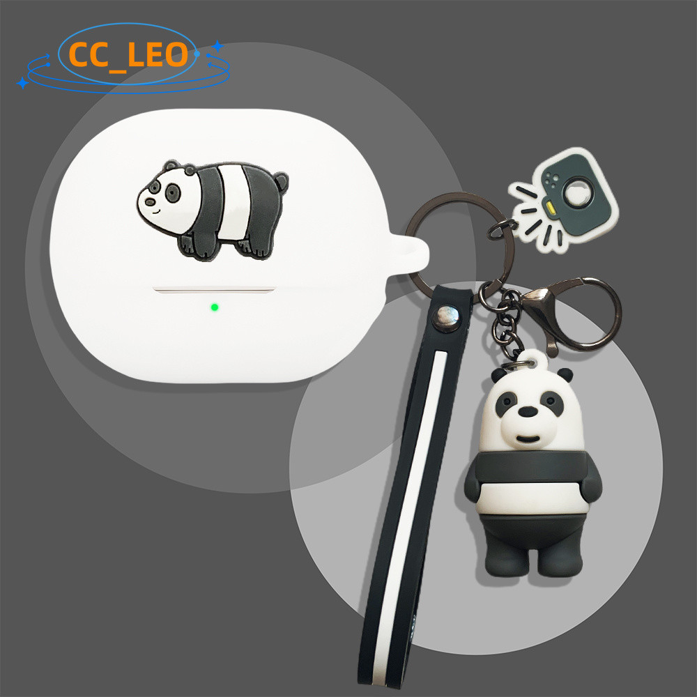 Suitable for SoundPeats Clear Case Silicone Soft Case Shockproof Shell Protective Sleeve Cute Panda 