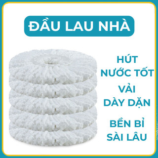 Đầu lau nhà microfiber 360 độ thay thế – Thấm hút siêu nhanh Buna