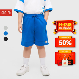 Quần short bé trai CANIFA dáng thể thao ống rộng đính họa tiết 2BS25S002