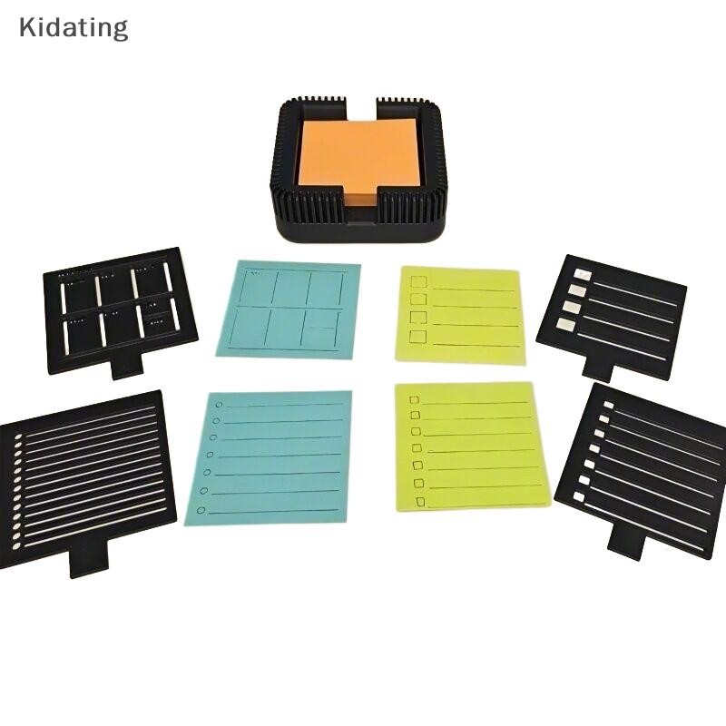 Kidating Sticky Note Holderpatible With Post It Notes Sticky Pads Dispenser With Stencil Memo Pad Or