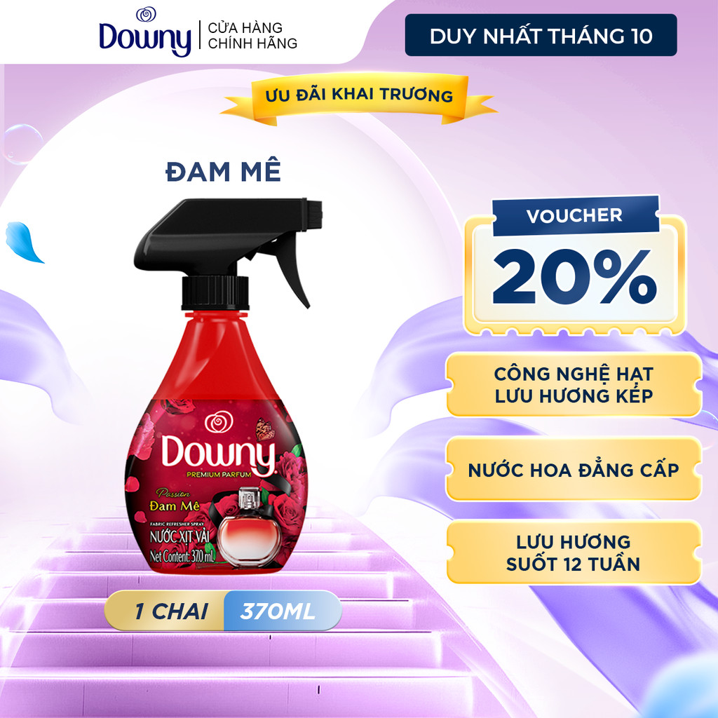 Xịt Vải DOWNY Hương Đam Mê Chai 370ml