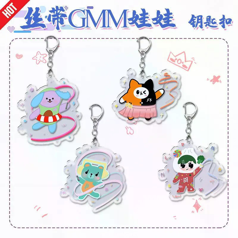 Ưu đãi đặc biệt Ruy băng GMM Búp bê paody Acrylic Móc khóa permpoon Học sinh Schoolbag Mặt dây chuyề