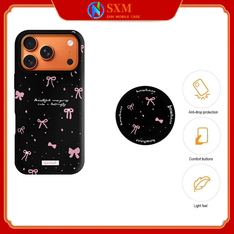 IPhone 17 Pro Max Starry Sky Bow Vỏ điện thoại 2 trong 1 cho iPhone 17 / 16 / 15 / 14 / 13 / 12