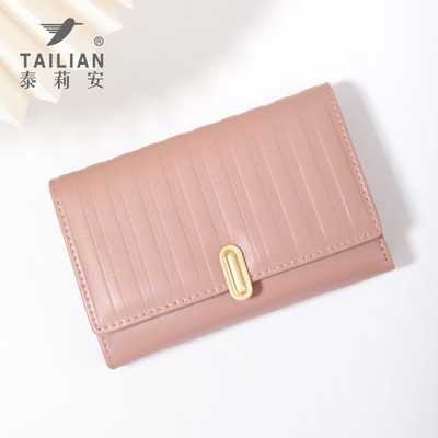 Phụ Nữ Đơn Giản Phong Cách Ví Thời Trang Dung Tích Lớn Đa Thẻ Khóa Dây Kéo Ví Đựng Tiền Xu