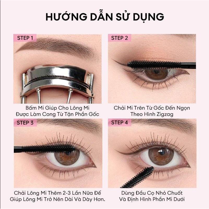 Ảnh 3 của Mascara Colorkey Chuốt Mi Dài Cong Tự Nhiên, Không Bị Lem, Chống Thấm Nước 4.5g
