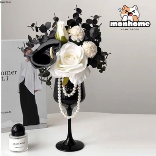  Bình Hoa Decor Ly Kèm Hoa Và Vòng Trang Trí Nhà Cửa Decor Để Bàn Phòng Khách Độc Đáo Quà Tặng 