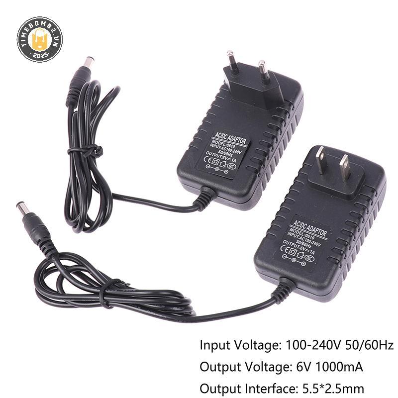{TB & Bag} Bộ sạc nguồn AC 100-240V sang DC 6V 1A cho máy đo huyết áp Máy đo chiều huyết áp.