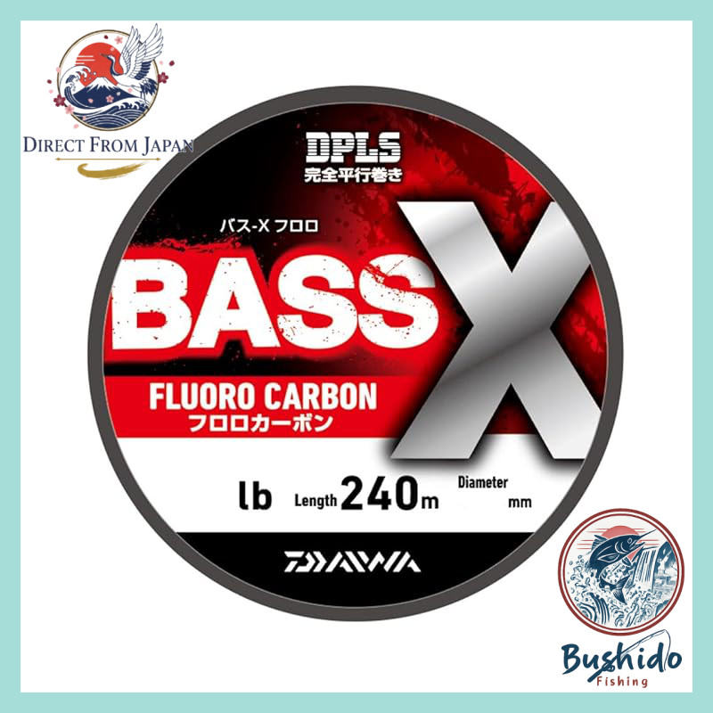 DAIWA Bobbin-Wound Fluorocarbon Line 25 Bass X Fluoro 12LB - 240 & 16LB - 240