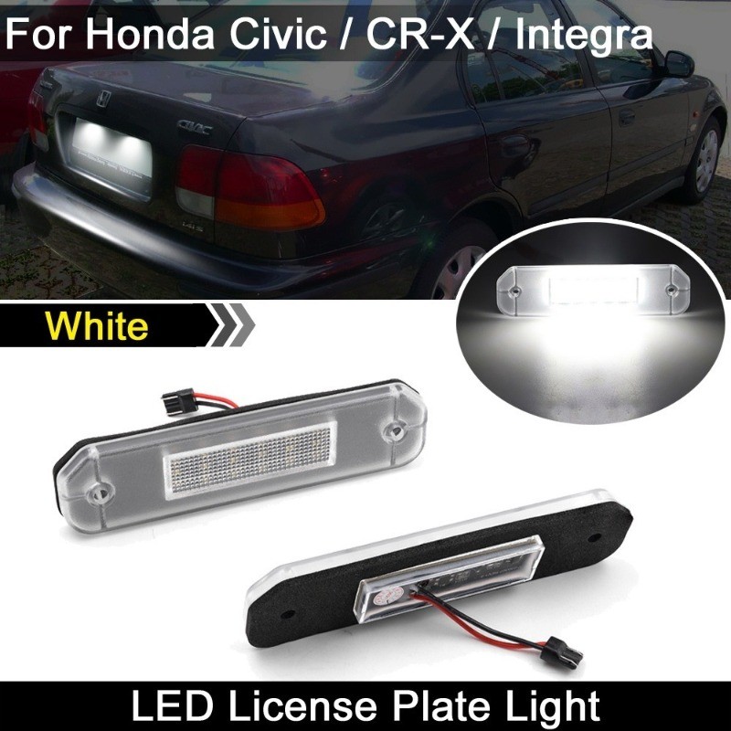 LT 2 Chiếc Dành Cho Xe Honda Civic EJ EG EK EK3 CR-X Integra Del Sol LED Biển Số Đèn OEM#34100-S04-A