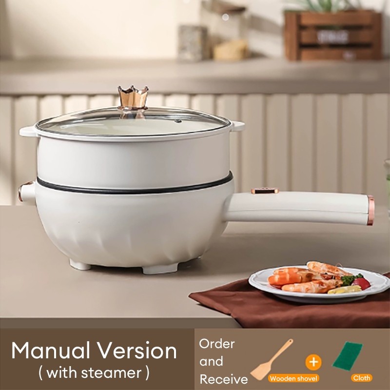 4L Electric Stir Fry Pan  Multifunctional Non Stick Electric Cooking Pan Household Electric Pot For 