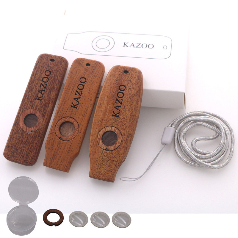 Gỗ Kazoo Kazoo Kazoo Gỗ Sáo Guitar Ukulele Kèm Theo Người Mới Bắt Đầu Chơi Sáo Zuka Sáo