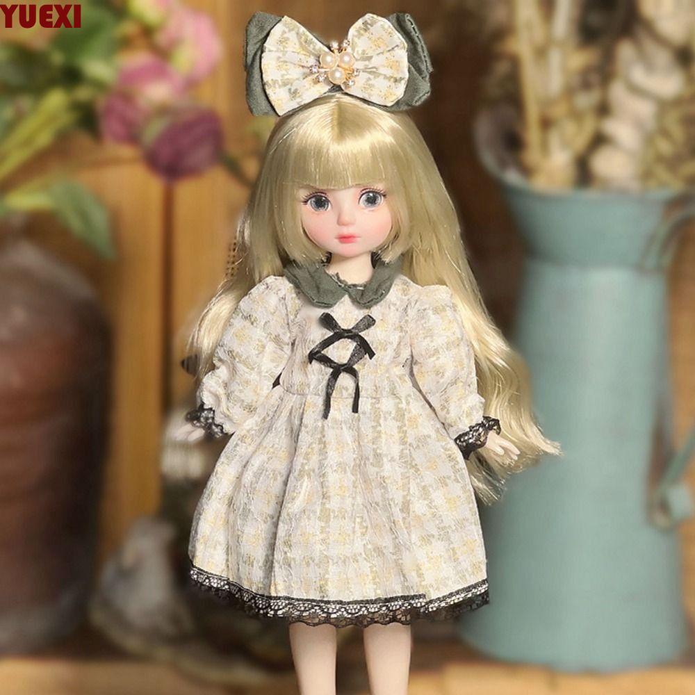 YUEXI 1 Bộ Búp Bê Bjd 30cm Có Quần Áo, 1 / 6 SD Mắt Hấp Dẫn Trang Phục Công Chúa Búp Bê BJD, Búp Bê 