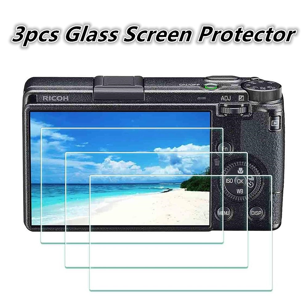 3 Chiếc Cho Ricoh GR-IV GR-IIIx-HDF GR-IIIx GR-III-HDF GR-III GR-II GR-GR1 Kính Bảo Vệ Màn Hình LCD 