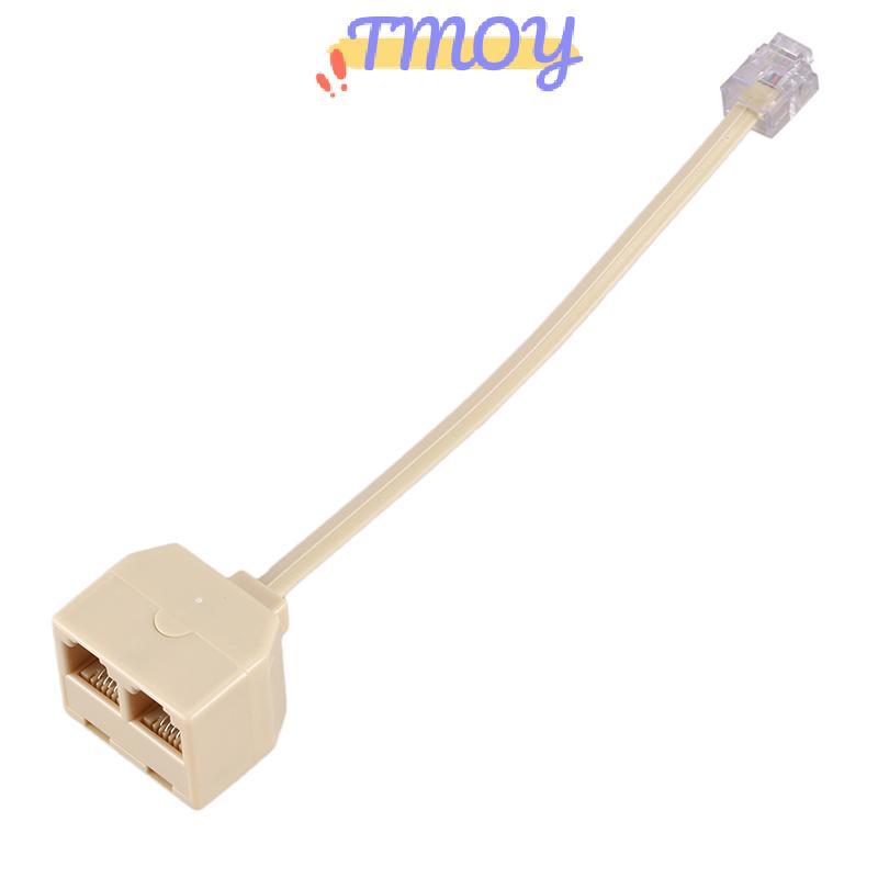 Bộ Chia Điện Thoại TMOY RJ11 6P4C 1 Nam Đến 2 Nữ Adapter RJ11 Sang RJ11 Tách Phụ Kiện Điện Thoại TMO