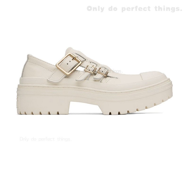 CO NVERSE - Chuck Taylor All Star - Gót chân Mary Jane - Egret / Egret / Vàng - Nữ [A10617C] XAOS