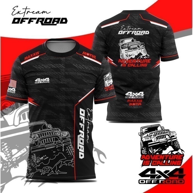 Áo thun thăng hoa lệch đường 4x4 | Baju 4x4 | Maxxis | Thai