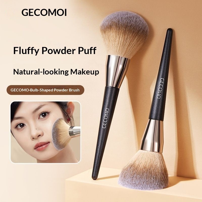 GECOMO fluffy ultra-soft velvety texture powder brush, soft bristles for setting makeup, highlighter