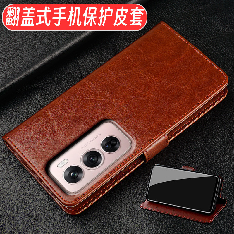 Thích hợp cho Ốp điện thoại OPPORENO12 oppo reno12 Vỏ da lật Silicon mềm Chống sốc Bao gồm tất cả cá
