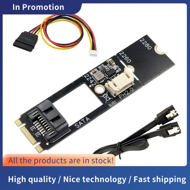 M.2 SATA Adapter M.2 NGFF Sang SATA3.0 7 Pin Adapter M2 Key-B Sang SATA3.0 Adapter Card Cho 2242 226
