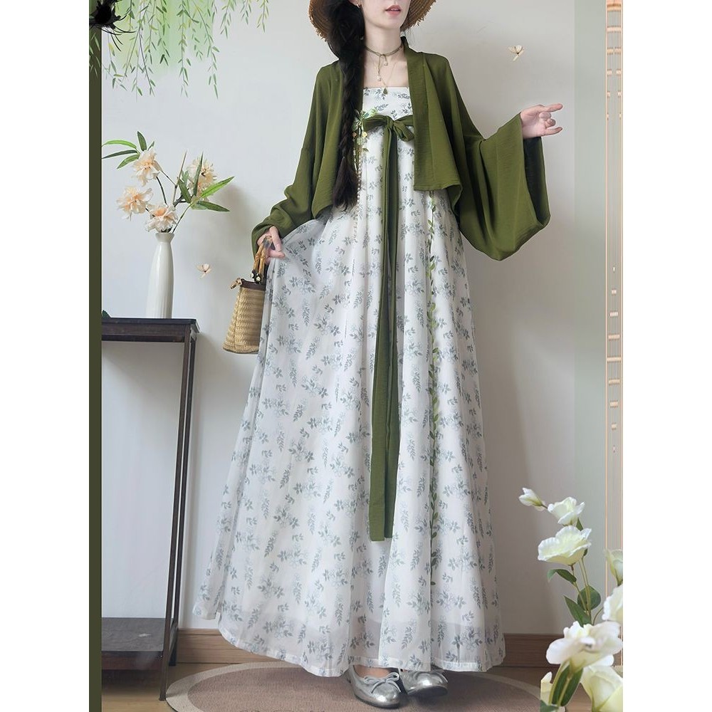 Mochizuki Bộ Sưu Tập Chính Hãng Qingluo Famen Đền Hoa Treo Váy Hàng Ngày Tươi Mới Phong Cách Trung H