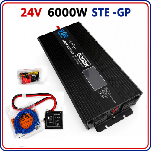 Bộ chuyển đổi điện sóng sin chuẩn STE-GP Công Suất 6000w – 24V sóng sin chuẩn Soyer Tech phân phối -