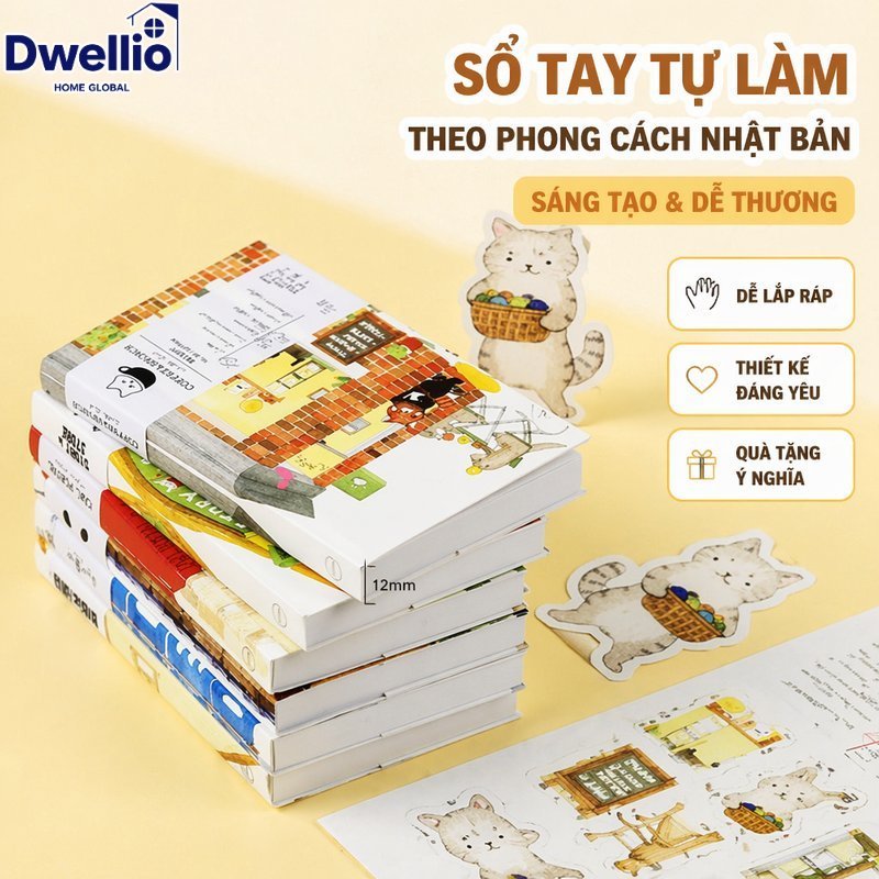 So Tay Nhat Ban Mini Dễ Thuong Giay Viet 80g 96 To Hinh Dong Vat Ke Hoach