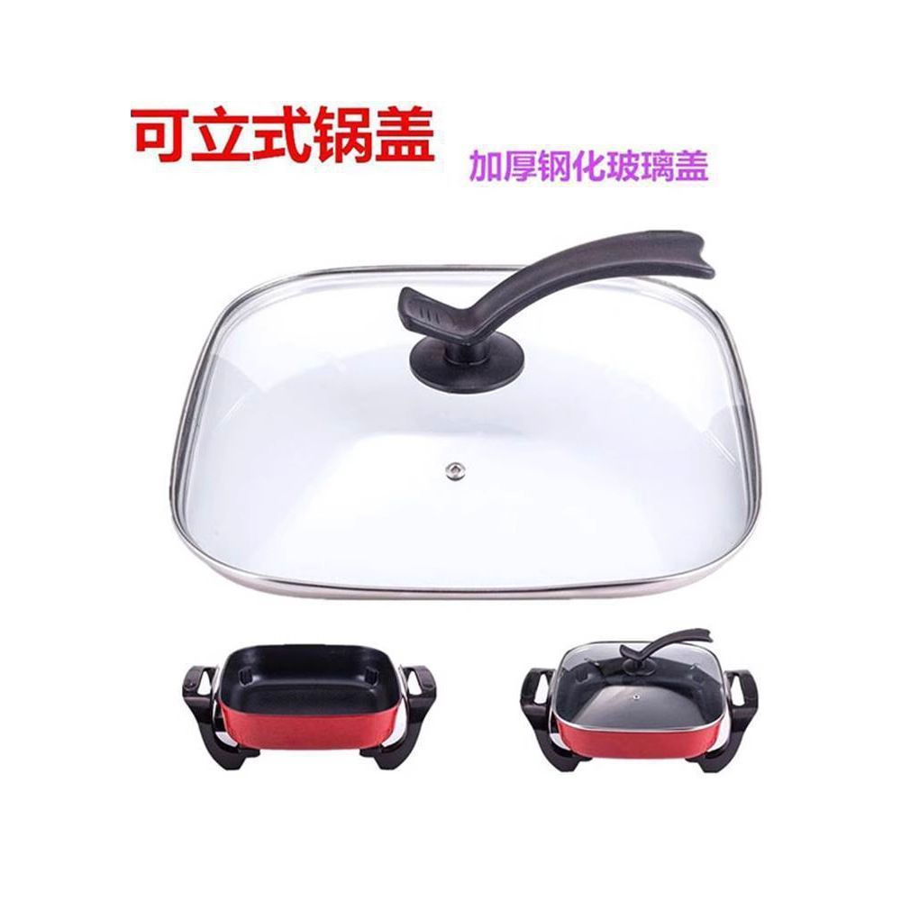 TQ~Square pot lid, frying pan, stainless steel cover, household electric hot pot, electric hot pot30