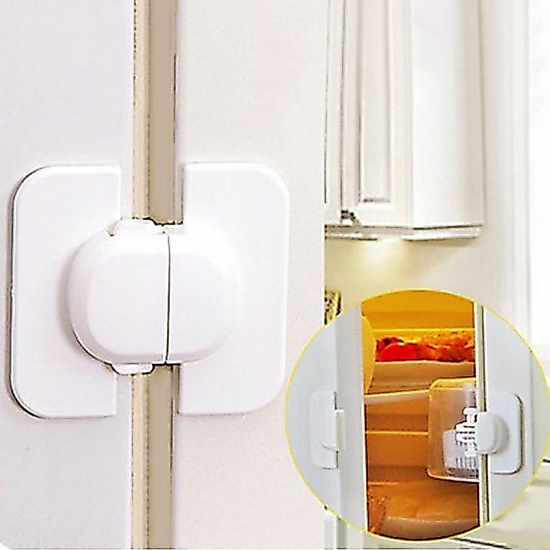 Kids Child Baby Safety Door Lock Proof Cupboard Fridge Cabinet Prevent Clamping