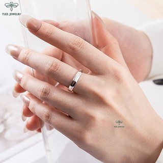 Nhẫn bạc TLEE đa giác dày dặn basic TLEE JEWELRY A0276