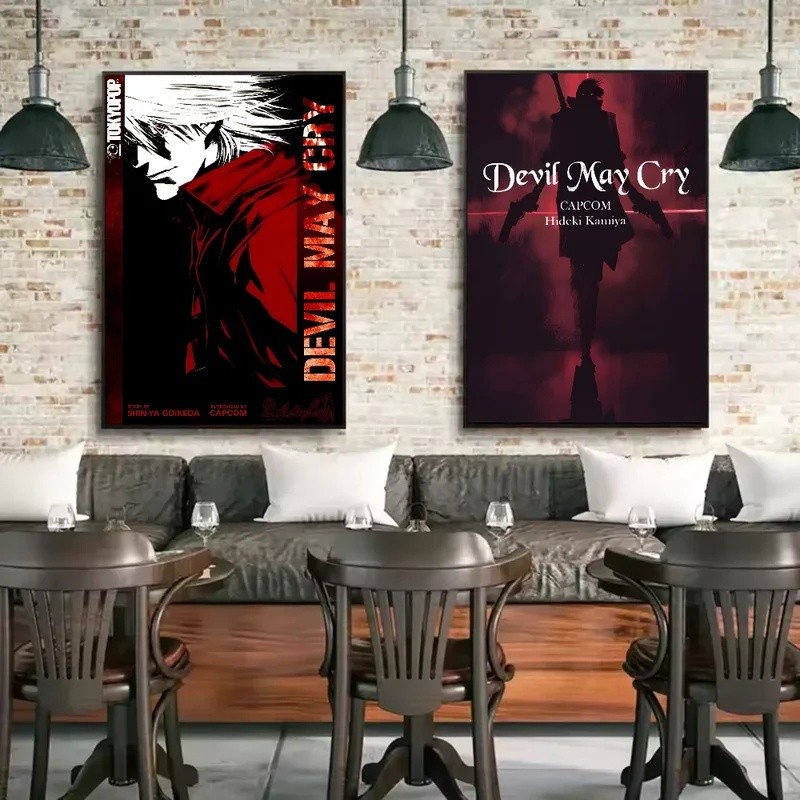 Trò Chơi Cổ Điển D-Devil May Cry-S Poster Tối Giản Thẩm Mỹ In Tranh Canvas Cho Phòng Khách Trang Trí
