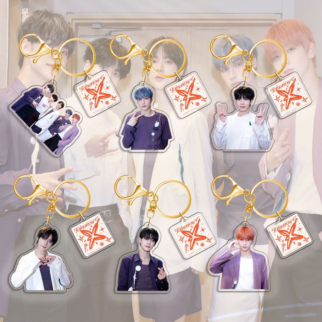 Txt Acrylic Móc Khóa Nhóm Hàn Quốc Album Mới Móc Khóa Túi Mặt Dây Chuyền Ngôi Sao Hàng Hóa