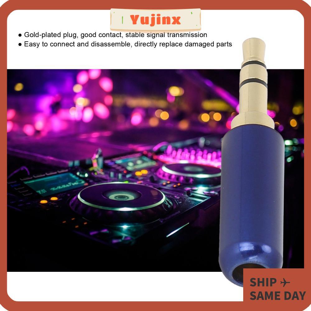 YUJINX 10 Chiếc Tai Nghe Jack Âm Thanh, Mạ Vàng Lossless Chất Lượng Âm Thanh 3 Lỗ Âm Thanh Nổi 3.5 M