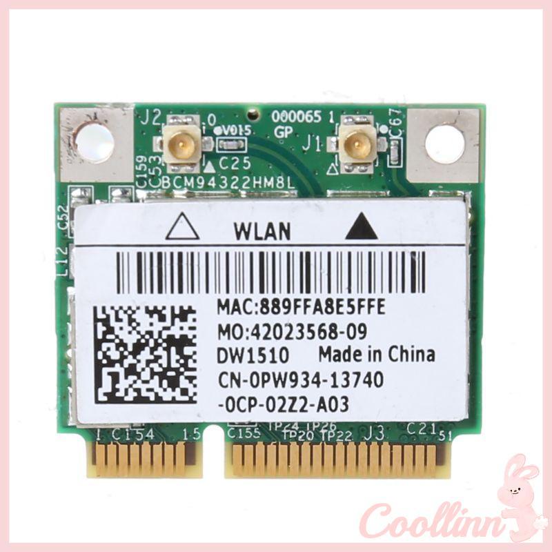 COO 300Mbps Băng tần kép BCM94322HM8L DW1515 Nửa Mini Pci-e Wifi Wlan Thẻ cho DELL E4200 E5500