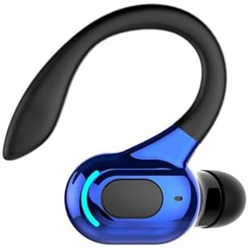 Wireless Earbuds with Earhooks Single Bluetooth Earpiece Sports Headphones Over the Ear Running Work