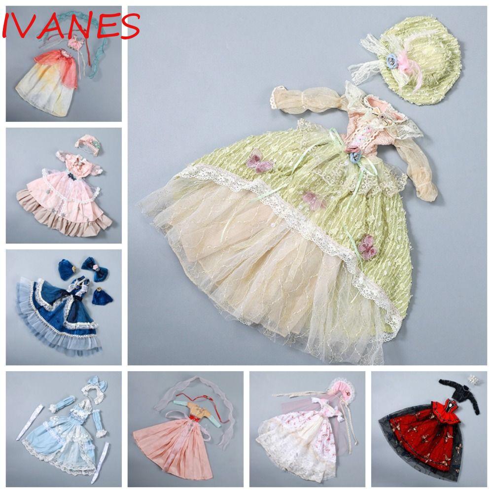 Váy treo công chúa IVANES 60cm, Quần áo búp bê BJD cổ điển Rococo 1 / 3, Phụ kiện búp bê Gothic than