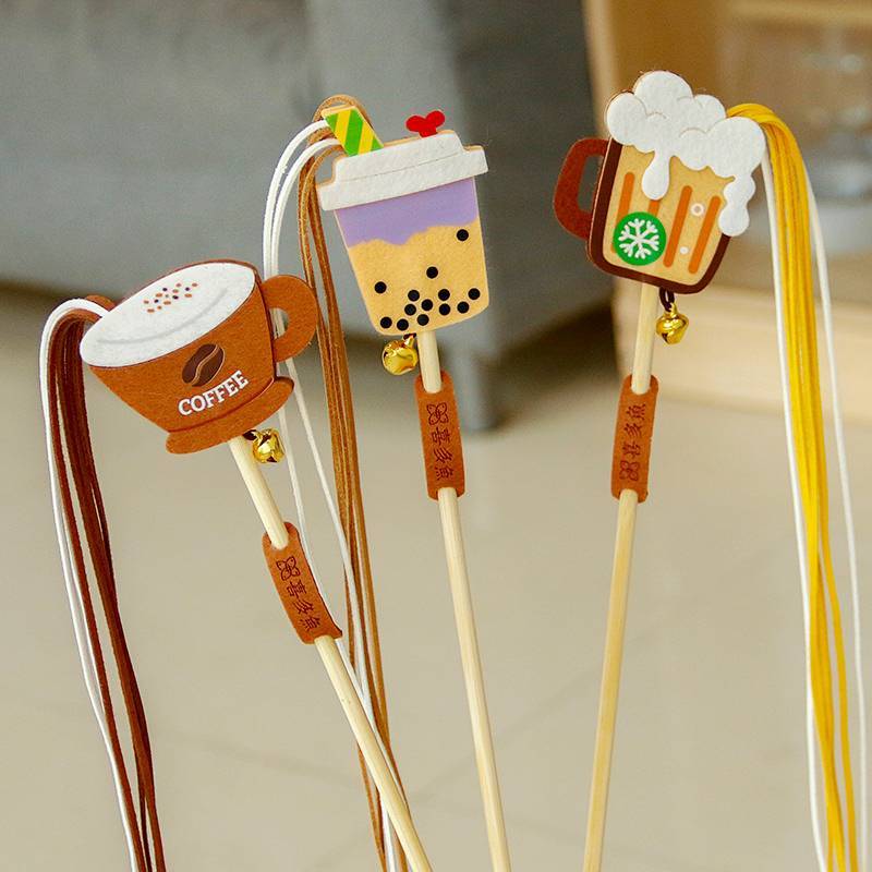 New Cat Cat Teaser Long Fringe Bite-Resistant Self-Hi Cute Magic Wand Lengthened Pet Toy 9Qv8