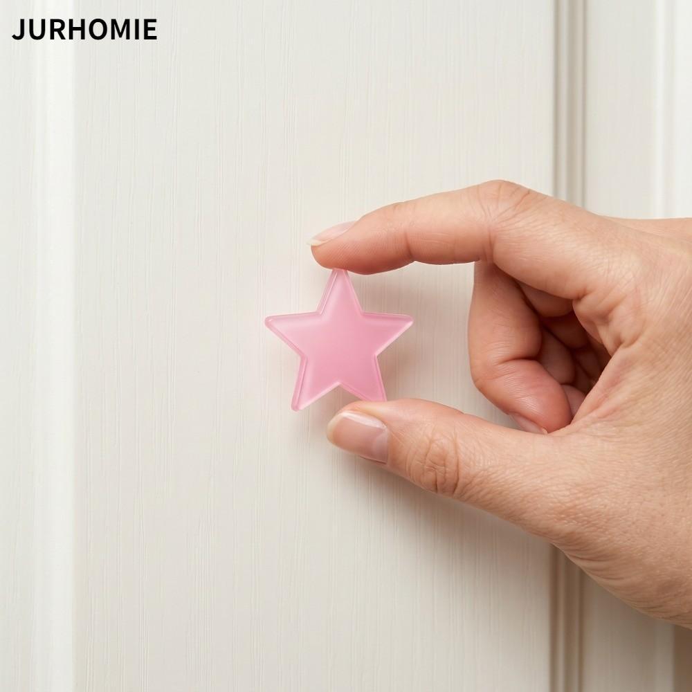JURHOMIE 100 Miếng Dán Ngôi Sao Dạ Quang, PP Hồng, Decal Dán Tường Ngôi Sao Trộn Màu, Ngôi Sao Trang