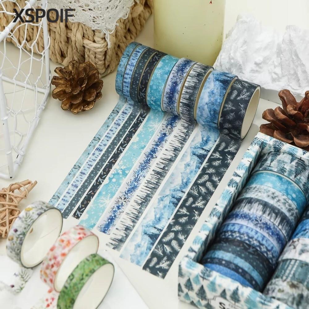 XSPOIF Washi Tape Set, Thiết kế hoa theo chủ đề thực vật Vintage Floral Washi Tape, Kawaii 18 cuộn T