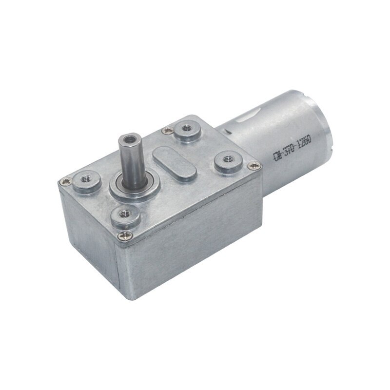 JGY370 DC 6V 12V 24V Bộ giảm tốc tốc độ mô-men xoắn cao Kim loại Worm Gear Box Động cơ có thể đảo ng