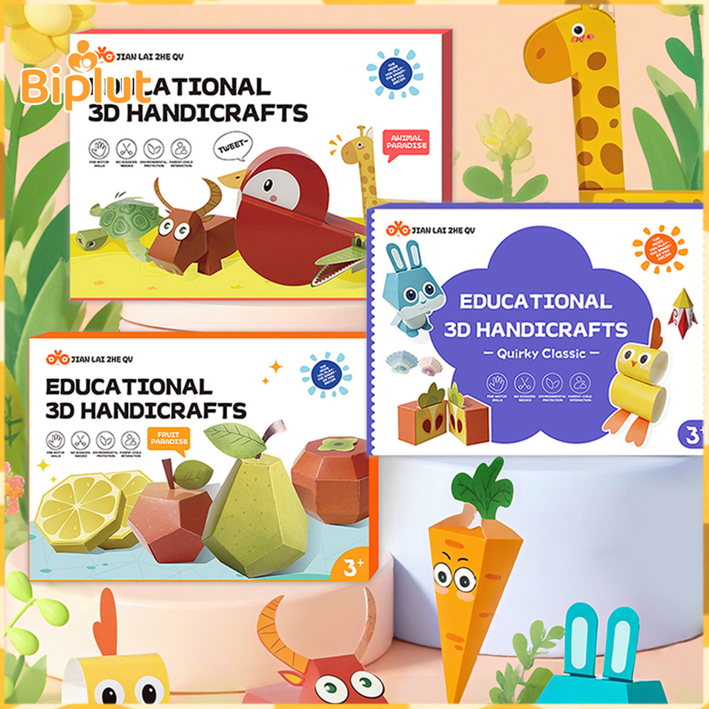 3d Origami Model Kids Origami Book 3d Handmade Origami Paper Craft Kit dành cho trẻ em – Diy Pre-cut