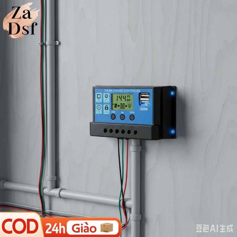 [Zdsf] Bộ điều khiển sạc năng lượng mặt trời 10A / 30A Bảng điều khiển năng lượng mặt trời Bộ điều k