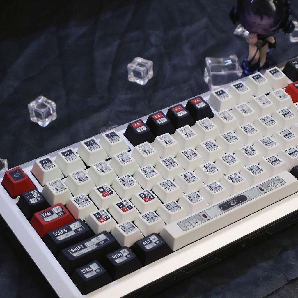 Cool Spaceship Keycap Cherry Profile 130 Phím Thuốc nhuộm năm mặt Thăng hoa Aula F75 F99 RK100 Du lị