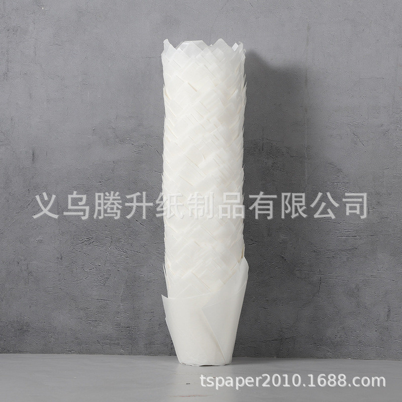 Tulip Bánh Cup Ngọn Lửa Cốc Giấy Chống Mỡ Giấy Khay Giấy Muffin Cốc Bẩn Gói Muffin Muffin Nướng Bánh