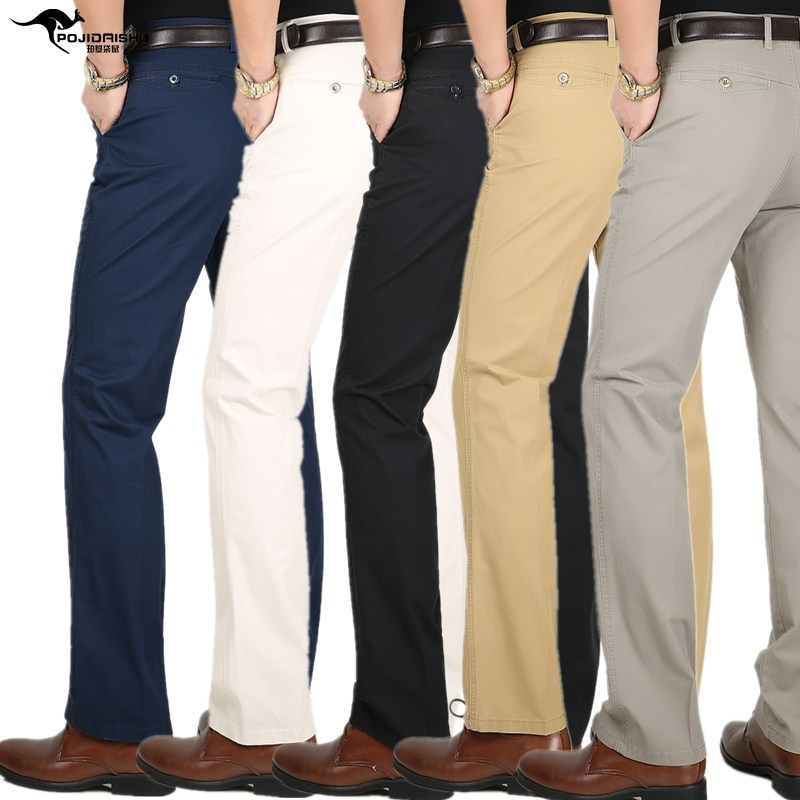 Poki Kangaroo Mỏng Trung Niên Nam Cotton Nguyên Chất Quần Xuân Hè Trung Niên Người Cao Tuổi Cao Cấp 