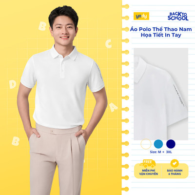 Áo Polo Thể Thao Nam Yody Họa Tiết In Tay thấm hút mồ hôi co giãn thoải mái MAPO26A002