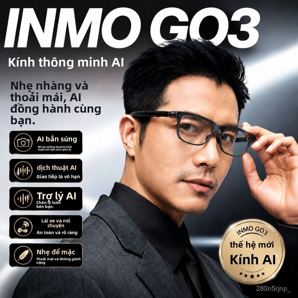 Kinh thong minh AR INMO GO3 tro ly AI nhac chu dich thuat thoi gian thuc cao cap ban chay giao nhanh